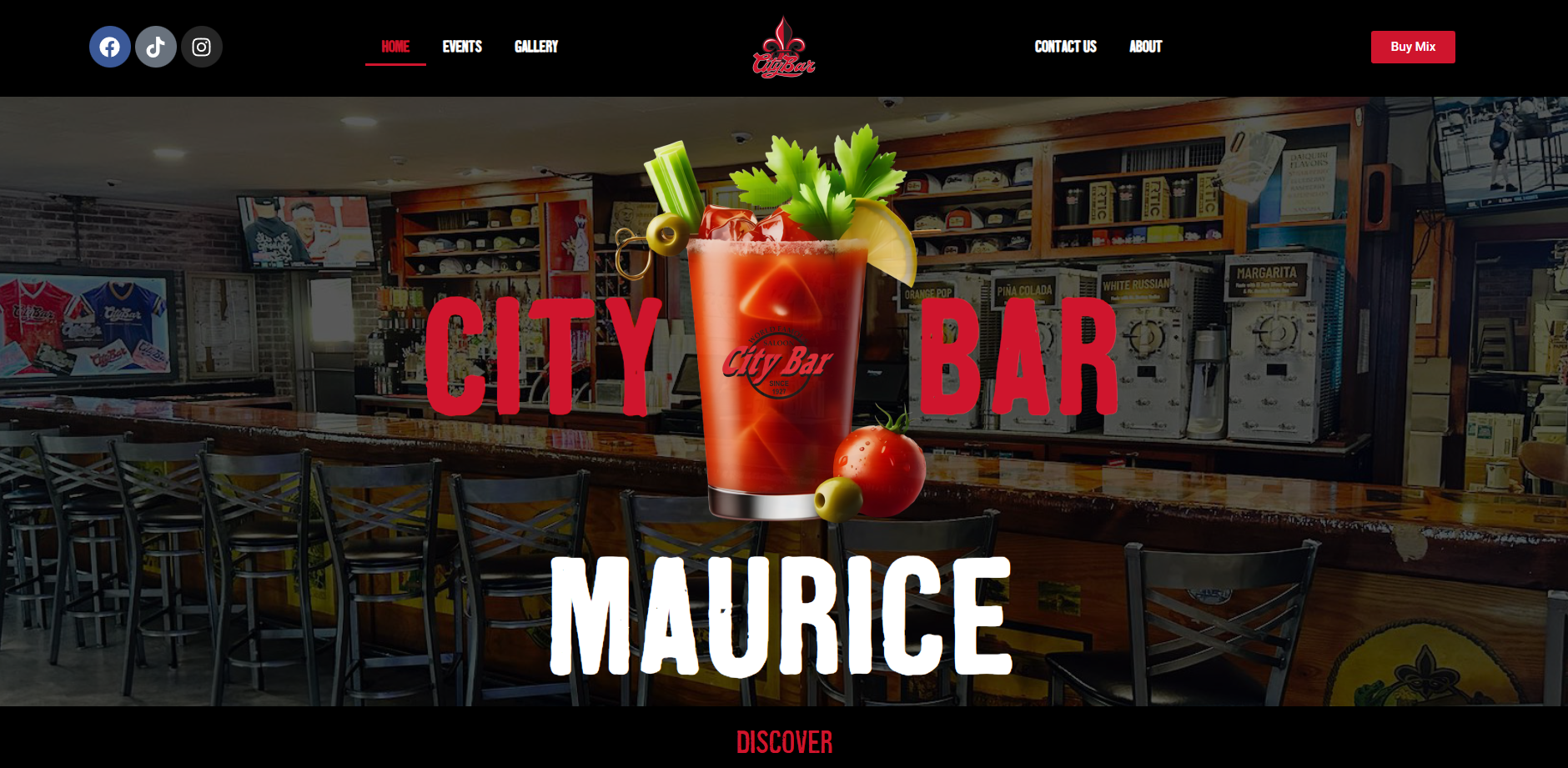 City Bar Maurice website preview
